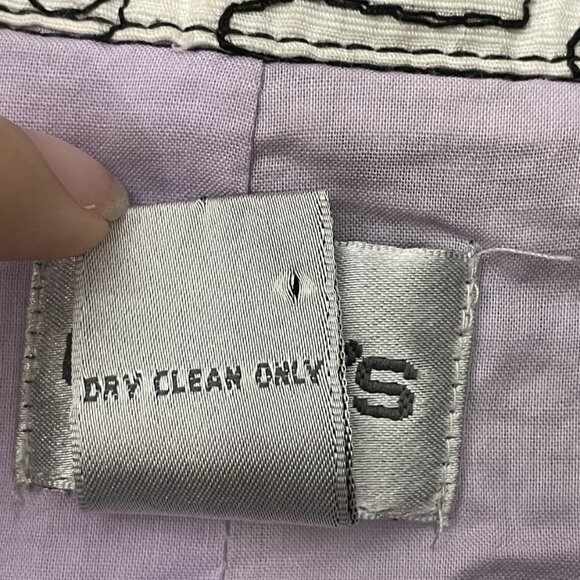 Chico's Women's Size 0 Black & White Embroidered Blazer Jacket 3/4 Sleeve - Picture 6 of 14